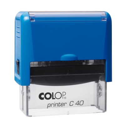 ΣΦΡΑΓΙΔΑ COLOP C40 ΜΕΛΑΝΙ ΜΑΥΡΟ/TRANSPARENT ΜΗΧΑΝΙΣΜΟΣ ΜΠΛΕ
