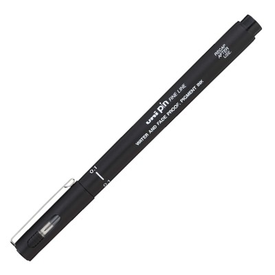 ΜΑΡΚΑΔΟΡΟΣ ΛΕΠΤΗΣ ΓΡΑΦΗΣ UNI PIN01-200 0,1mm ΜΑΥΡΟ