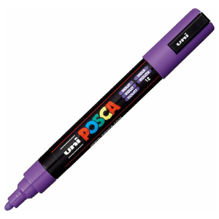 ΜΑΡΚΑΔΟΡΟΣ UNI POSCA PC-5M ΜΕΣΑΙΟ ΒΙΟΛΕΤΙ