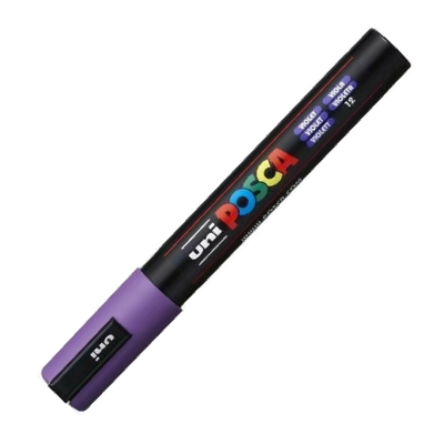 ΜΑΡΚΑΔΟΡΟΣ UNI POSCA PC-5M ΜΕΣΑΙΟ ΒΙΟΛΕΤΙ