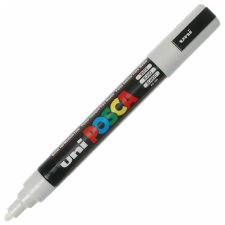 ΜΑΡΚΑΔΟΡΟΣ UNI POSCA PC-5M ΜΕΣΑΙΟ ΛΕΥΚΟ