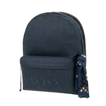 POLO ΣΑΚΙΔΙΟ ΠΛΑΤΗΣ ORIGINAL DOUBLE SCARF ΜΠΛΕ (5101)