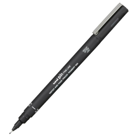 ΜΑΡΚΑΔΟΡΟΣ ΛΕΠΤΗΣ ΓΡΑΦΗΣ UNI PIN01-200 0,2 mm ΜΑΥΡΟ