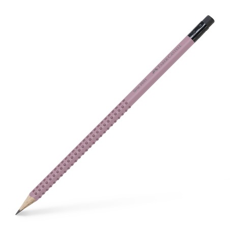 Μολύβι Faber Grip  με γόμα ροζ shadow