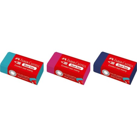 Γόμα Faber Dust Free χρώματα μεσαία