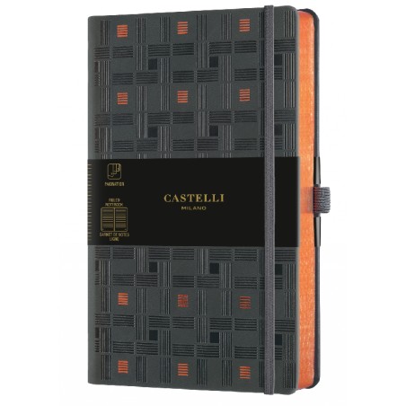 ΣΗΜΕΙΩΜΑΤΑΡΙΟ CASTELLI MILANO ΡΙΓΕ 13X21cm WEAVING COPPER