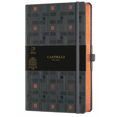 ΣΗΜΕΙΩΜΑΤΑΡΙΟ CASTELLI MILANO ΡΙΓΕ 13X21cm WEAVING COPPER