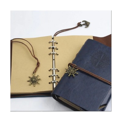 ΣΗΜΕΙΩΜΑΤΑΡΙΟ ΔΕΡΜΑΤΙΝΗ ΜΕ ΚΡΙΚ 12x19cm DARK BLUE