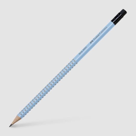 Μολύβι Faber Grip με γόμα sky blue 2=B
