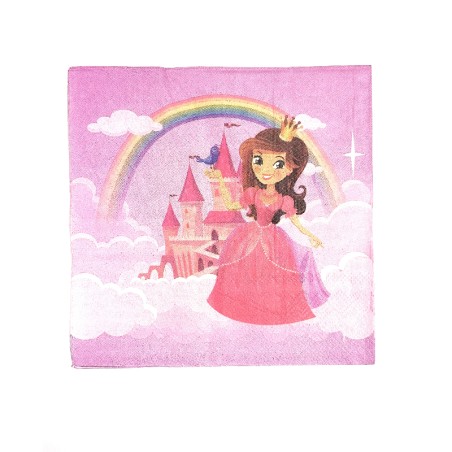 ΧΑΡΤΟΠΕΤΣΕΤΕΣ PARTY 16X16cm PRINCESS ΣΥΣΚ.12τμχ