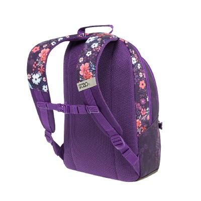 POLO ΣΑΚΙΔΙΟ ΠΛΑΤΗΣ YOUTH FLOWERS-BUTTERFLY ΜΩΒ (8295)