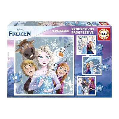 PUZZLE EDUCA 4 FROZEN (12-16-20-25)