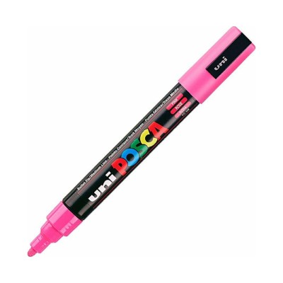 ΜΑΡΚΑΔΟΡΟΣ UNI POSCA PC-5M ΜΕΣΑΙΟ ΝΕΟΝ ΡΟΖ