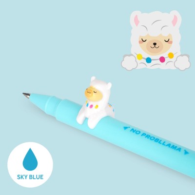 ΣΤΥΛΟ GEL 0.5mm LEGAMI ΔΙΑΚΟΣΜΗΤΙKO ΖΩΑΚΙ LOVELY FRIENDS LLAMA ΓΑΛΑΖΙΑ ΓΡΑΦΗ 
