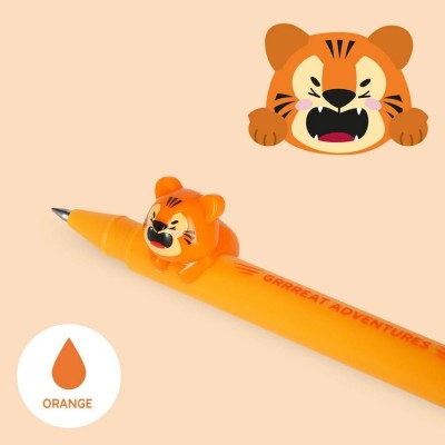 ΣΤΥΛΟ GEL 0.5mm LEGAMI ΔΙΑΚΟΣΜΗΤΙKO ΖΩΑΚΙ LOVELY FRIENDS TIGER ΠΟΡΤΟΚΑΛΙ ΓΡΑΦΗ 
