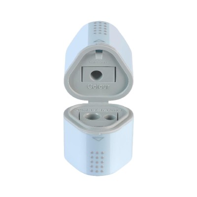 Ξύστρα τριπλή Faber Grip sky blue