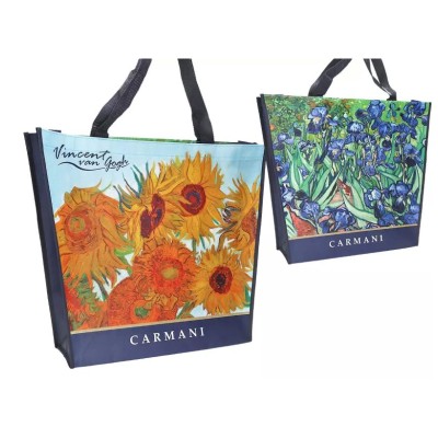 ΤΣΑΝΤΑ ΩΜΟΥ ΠΛΑΣΤΙΚΗ 46x11cm V.GOGH COLLAGE SUNFLOWERS/IRISES