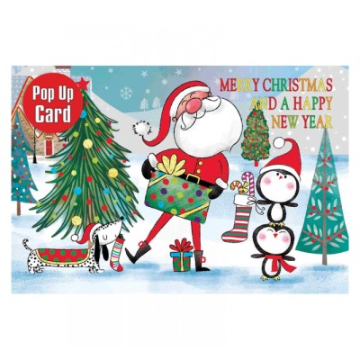 POP UP ΧΡΙΣΤΟΥΓΕΝΝΙΑΤΙΚΗ ΚΑΡΤΑ MERRY CHRISTMAS AND HAPPY NEW YEAR
