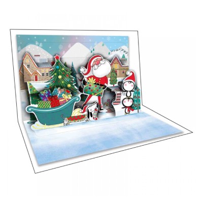 POP UP ΧΡΙΣΤΟΥΓΕΝΝΙΑΤΙΚΗ ΚΑΡΤΑ MERRY CHRISTMAS AND HAPPY NEW YEAR