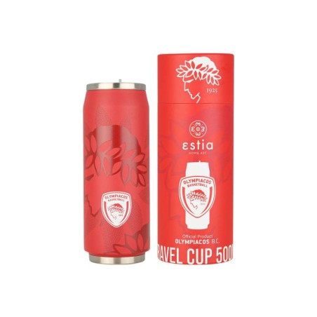 ESTIA TRAVEL CUP ΠΟΤΗΡΙ ΘΕΡΜΟΣ ΜΕ ΚΑΛΑΜΑΚΙ 500ml ΟΛΥΜΠΙΑΚΟΣ BC (27117)