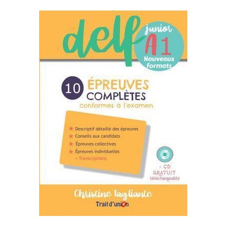 DELF JUNIOR A1 NOUVEAU 10 EPREUVES COMPLETES ELEVE