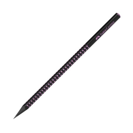 Μολύβι Faber Sparkle μαύρο ξύλο ροζέ