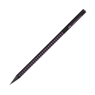 Μολύβι Faber Sparkle μαύρο ξύλο ροζέ