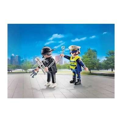 PLAYMOBIL DUOPACK ΑΣΤΥΝΟΜΟΣ ΚΑΙ ΔΙΑΡΡΗΚΤΗΣ (71804)
