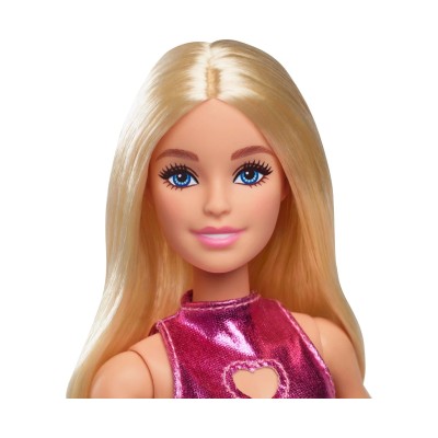 ΚΟΥΚΛΑ MATTEL BARBIE FASHIONISTAS #230-BLONDE HAIR WITH PINK METALLIC DRESS(HYT88)