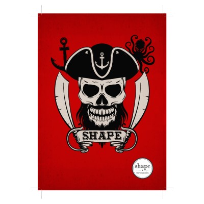  ΤΕΤΡΑΔΙΟ ΣΠΙΡΑΛ B5 4Θ 120Φ SHAPE SKULLS