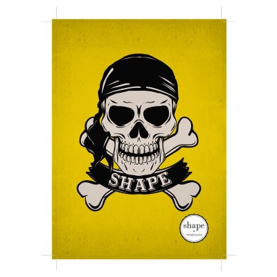 ΤΕΤΡΑΔΙΟ ΣΠΙΡΑΛ A4 3Θ 90Φ SHAPE SKULLS