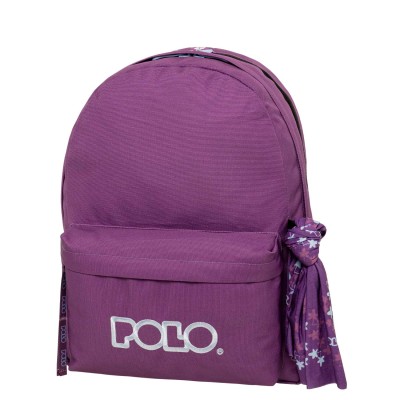 ΣΑΚΙΔΙΟ ΠΛΑΤΗΣ POLO ORIGINAL DOUBLE SCARF 2 ΘΗΚΕΣ ΜΩΒ/ΓΑΛΑΖΙΟ(4657)