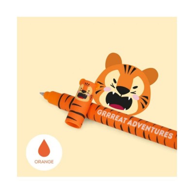 ΣΤΥΛΟ GEL 0.7mm ΜΕ ΓΟΜΑ LEGAMI TIGER ΠΟΡΤΟΚΑΛΙ ΜΕΛΑΝΙ