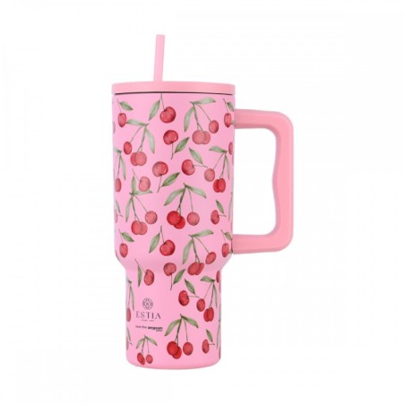 ESTIA ΘΕΡΜΟΣ STRAW TUMBLER XL StA 900ml CHERRY ROSE(32081)