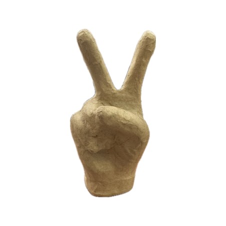 PAPIER MACHE ΧΕΡΙ ΜΕ ΤΟ ΣΗΜΑ ΤΗΣ ΝΙΚΗΣ 18cm