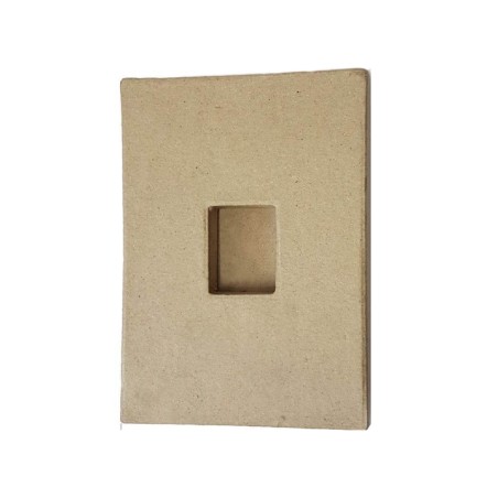 PAPIER MACHE ΟΡΘΟΓΩΝΙΑ ΚΟΡΝΙΖΑ 11x16x1.5cm ΜΕ ΜΙΝΙ ΠΛΑΙΣΙΟ