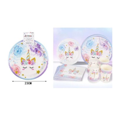 ΧΑΡΤΙΝΑ ΠΙΑΤΑ PARTY 23cm UNICORN 6τμχ