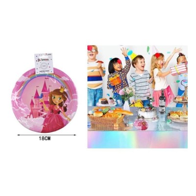 ΧΑΡΤΙΝΑ ΠΙΑΤΑ PARTY ΓΛΥΚΟΥ 18cm PRINCESS 6τμχ
