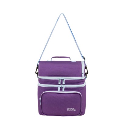 ΤΣΑΝΤΑΚΙ ΦΑΓΗΤΟΥ POLO DOUBLE COOLER ΜΩΒ/ΓΑΛΑΖΙΟ(4657)
