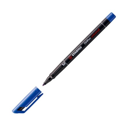 ΜΑΡΚΑΔΟΡΟΣ ΑΝΕΞΙΤΗΛΟΣ STABILO OHPen 1.0mm M 843/41 ΜΠΛΕ