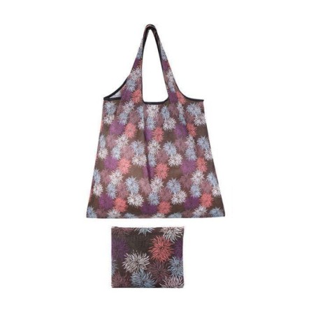 SHOPPING BAG MUST FLOWERS BROWN