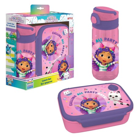 ΣΕΤ ΦΑΓΗΤΟΔΟΧΕΙΟ PP 800ml-ΠΑΓΟΥΡΙ PP 500ml GABBY'S DOLLHOUSE
