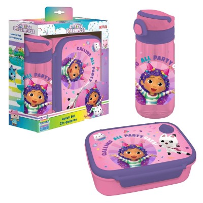 ΣΕΤ ΦΑΓΗΤΟΔΟΧΕΙΟ PP 800ml-ΠΑΓΟΥΡΙ PP 500ml GABBY'S DOLLHOUSE