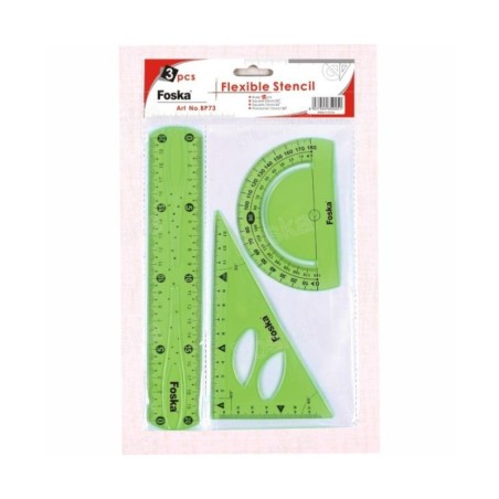 ΣΕΤ FOSKA ΓΕΩΜ.ΟΡΓΑΝΑ 3τμχ 20cm FLEXIBLE ΛΑΧΑΝΙ