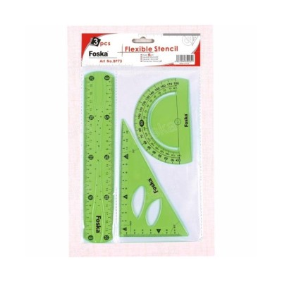 ΣΕΤ FOSKA ΓΕΩΜ.ΟΡΓΑΝΑ 3τμχ 20cm FLEXIBLE ΛΑΧΑΝΙ