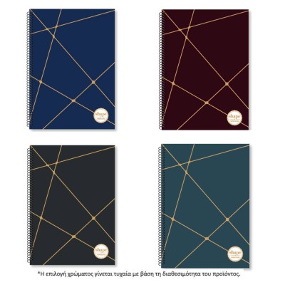 ΤΕΤΡΑΔΙΟ ΣΠΙΡΑΛ A4 4Θ 120Φ SHAPE TRIANGLES