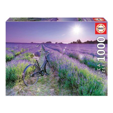 PUZZLE EDUCA 1000 BIKE IN A LAVENDER FIELD