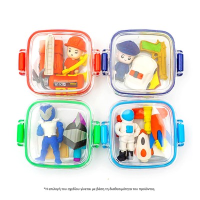 ΣΕΤ FANCY ΓΟΜΕΣ ΣΕ MINI LUNCHBOX:SUPERHERO(ΤΥΧ.ΕΠΙΛ.)