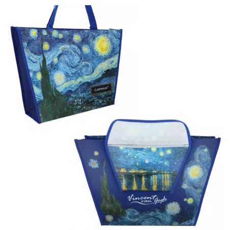 ΤΣΑΝΤΑ ΩΜΟΥ ΠΛΑΣΤΙΚΗ 46x11cm ΜΕ ΤΣΕΠΗ V.GOGH STARRY NIGHT