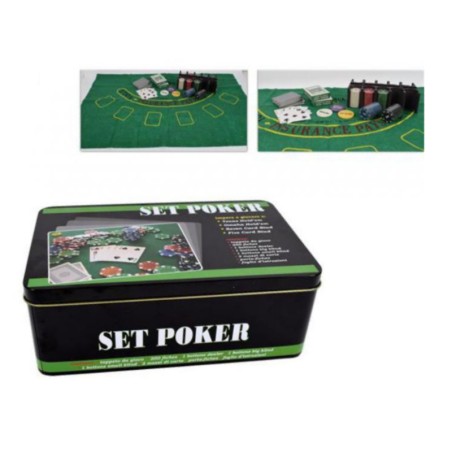 POKER SET ΜΕΤΑΛΛΙΚΟ ΚΟΥΤΙ TΣΟΧΑ/ΜΑΡΚΕΣ/2 ΤΡΑΠΟΥΛΕΣ